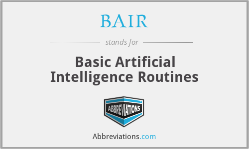 BAIR - Basic Artificial Intelligence Routines