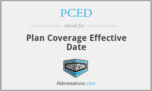 PCED - Plan Coverage Effective Date