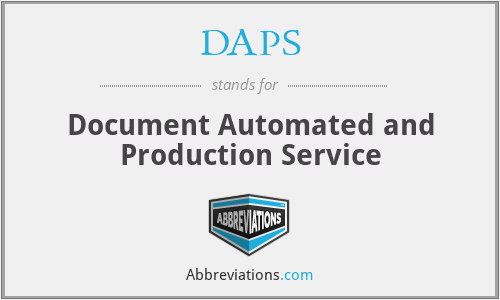DAPS - Document Automated and Production Service