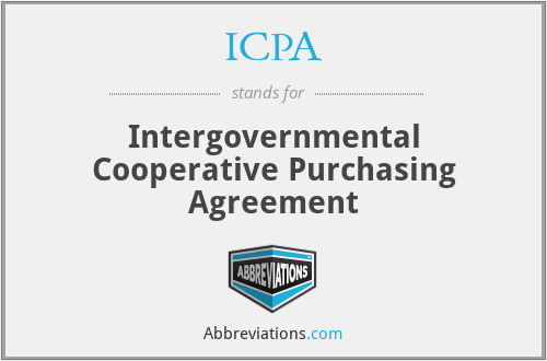 ICPA - Intergovernmental Cooperative Purchasing Agreement