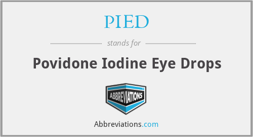 PIED - Povidone Iodine Eye Drops