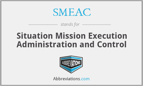 SMEAC - Situation Mission Execution Administration and Control