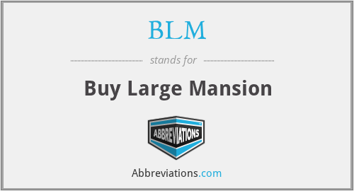 BLM - Buy Large Mansion