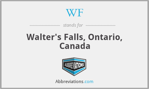 WF - Walter's Falls, Ontario, Canada
