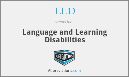 LLD - Language and Learning Disabilities
