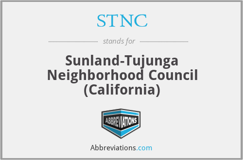 STNC - Sunland-Tujunga Neighborhood Council (California)