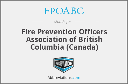 FPOABC - Fire Prevention Officers Association of British Columbia (Canada)