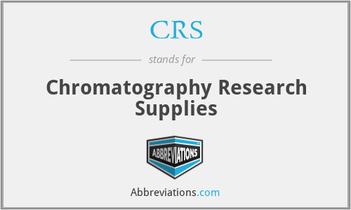 CRS - Chromatography Research Supplies