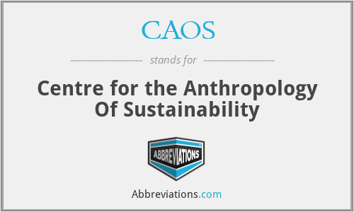 CAOS - Centre for the Anthropology Of Sustainability