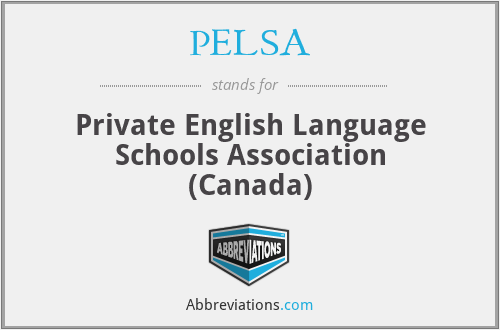 PELSA - Private English Language Schools Association (Canada)