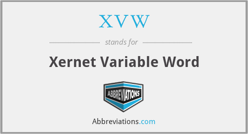 XVW - Xernet Variable Word