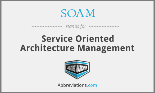 SOAM - Service Oriented Architecture Management