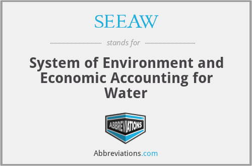 SEEAW - System of Environment and Economic Accounting for Water