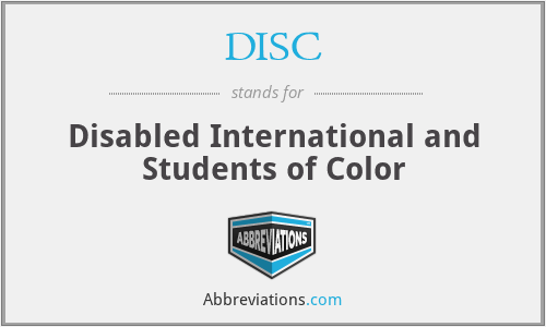 DISC - Disabled International and Students of Color