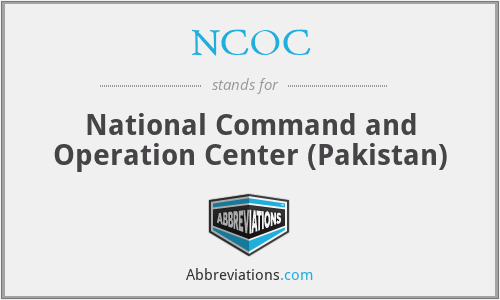 NCOC - National Command and Operation Center (Pakistan)