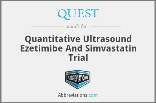 QUEST - Quantitative Ultrasound Ezetimibe And Simvastatin Trial