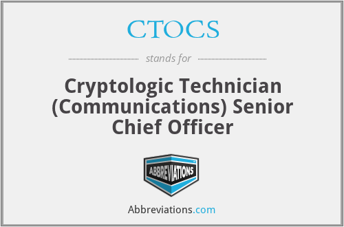 CTOCS - Cryptologic Technician (Communications) Senior Chief Officer