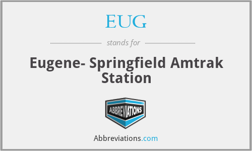 EUG - Eugene- Springfield Amtrak Station