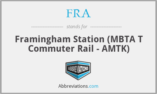 FRA - Framingham Station (MBTA T Commuter Rail - AMTK)