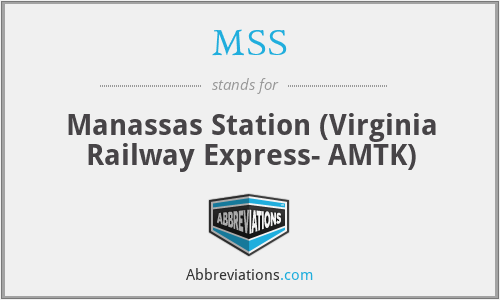 MSS - Manassas Station (Virginia Railway Express- AMTK)