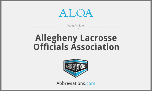 ALOA - Allegheny Lacrosse Officials Association