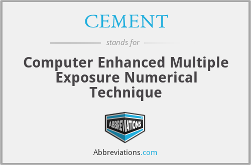 CEMENT - Computer Enhanced Multiple Exposure Numerical Technique