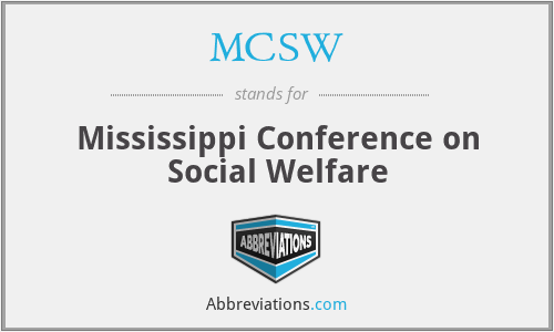 MCSW - Mississippi Conference on Social Welfare