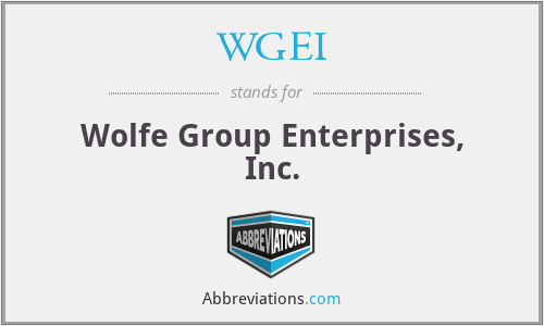 WGEI - Wolfe Group Enterprises, Inc.