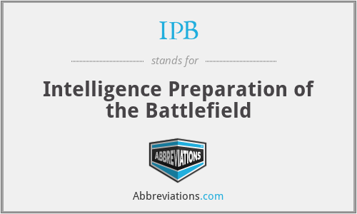 IPB - Intelligence Preparation of the Battlefield