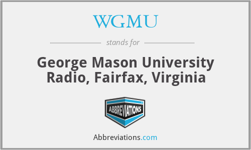 WGMU - George Mason University Radio, Fairfax, Virginia