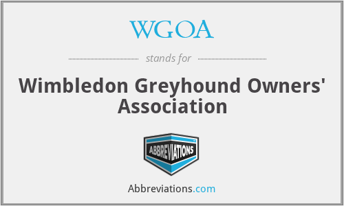 WGOA - Wimbledon Greyhound Owners' Association