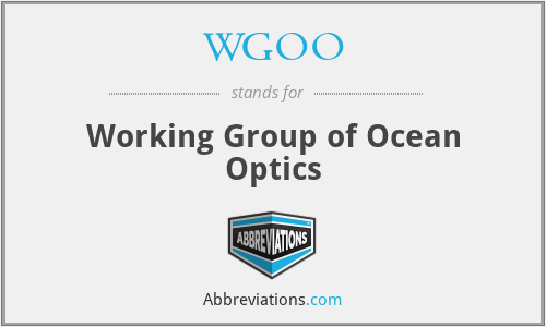 WGOO - Working Group of Ocean Optics