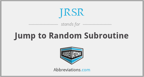 JRSR - Jump to Random Subroutine