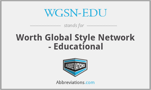 WGSN-EDU - Worth Global Style Network - Educational
