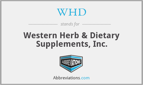 WHD - Western Herb & Dietary Supplements, Inc.