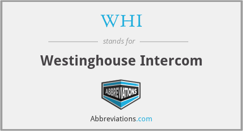 WHI - Westinghouse Intercom