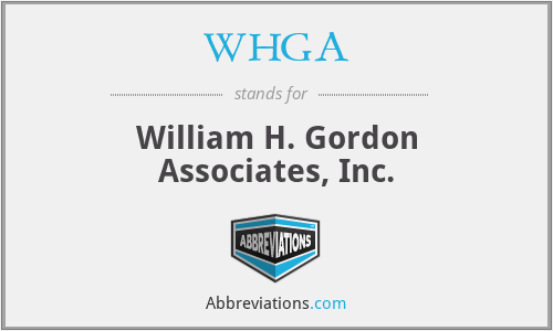 WHGA - William H. Gordon Associates, Inc.