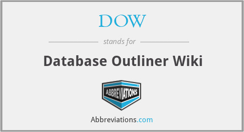 DOW - Database Outliner Wiki