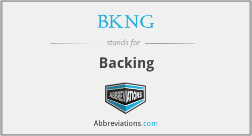 BKNG - Backing