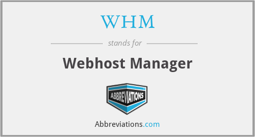 WHM - Webhost Manager