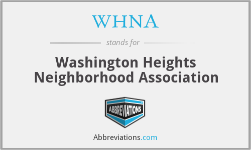 WHNA - Washington Heights Neighborhood Association