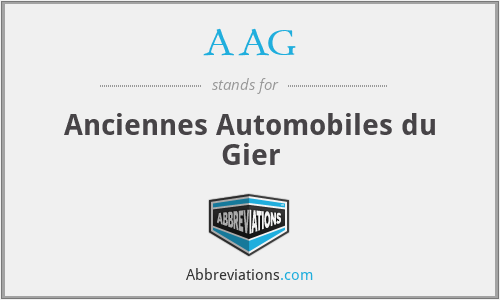 AAG - Anciennes Automobiles du Gier