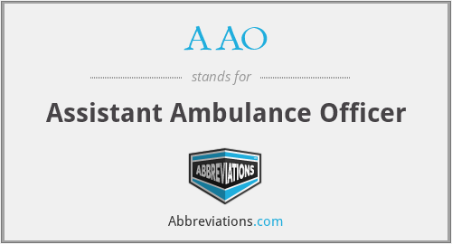 AAO - Assistant Ambulance Officer