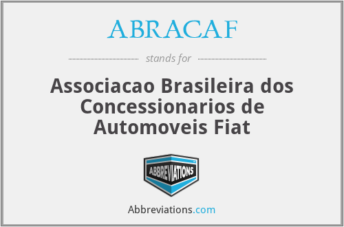 ABRACAF - Associacao Brasileira dos Concessionarios de Automoveis Fiat