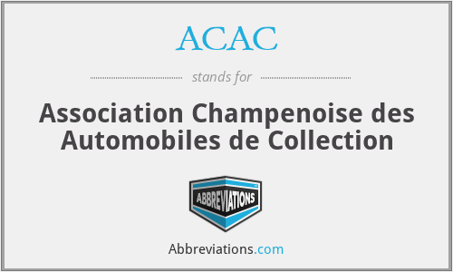 ACAC - Association Champenoise des Automobiles de Collection
