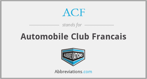 ACF - Automobile Club Francais