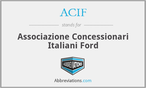 ACIF - Associazione Concessionari Italiani Ford