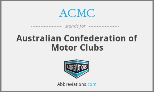 ACMC - Australian Confederation of Motor Clubs