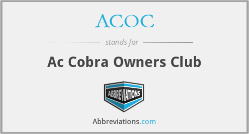 ACOC - Ac Cobra Owners Club