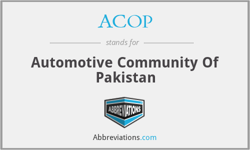 ACOP - Automotive Community Of Pakistan